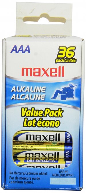 MAXELL 723815 - LR0336B 36Pk AAA Batteries Box