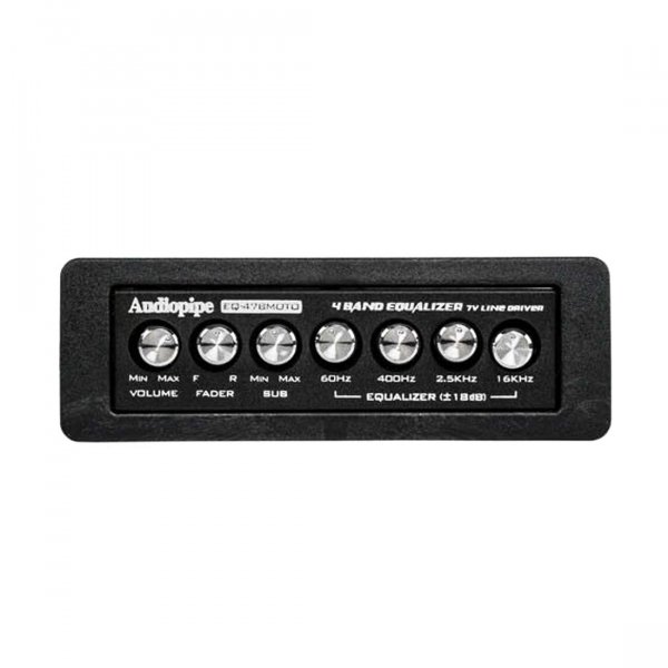 Audiopipe EQ47BMOTO 4 Band 7V Graphic Equalizer