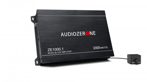 AUDIOZERONE Car Audio Amplifier ZE1000.1 2000W Monoblock Class D MOSFET Subwoofer Audio, 1-4 Ohm Stable, Low Pass Crossover, Mosfet Power Supply, Stereo