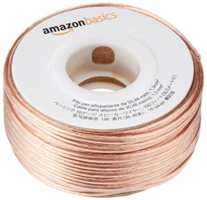 Amazon Basics 16-Gauge Speaker Wire Cable, Polarity Marked, 100 ft, Bronze
