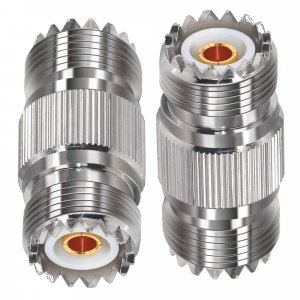 TUOLNK 2PCS SO239 Coax Connector UHF Female Coupler Gender Changers, PL259 Female to Female Barrel Coaxial Adapter Accessories for CB Radio, Antenna Cable