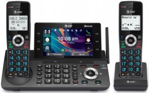 AT&T 2-Handset DECT 6.0 Cordless Home and Business Phone with Answering Machine, 5" Color Display, One-Touch Shortcut, Conference, Intercom, Smart Call Blocker, Bluetooth Connect to Cell: DLP73290
