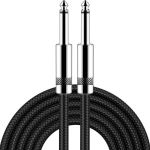New Bee Guitar Cable 10 ft Electric Instrument Cable Bass AMP Cord 1/4 Straight to Straight for Electric Guitar, Bass Guitar, Electric Mandolin, Pro Audio, Black