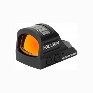 HOLOSUN HS407C-X2 Red 2 MOA Dot Open Reflex Pistol Sight - Durable Shake-Awake Solar Failsafe Parallax-Free Aluminum Sight for Full-Sized Handguns – Red Dot
