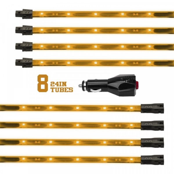 XKGlow XK041002W LED Underbody Accent Light Kit with 8  24 Tubes  White