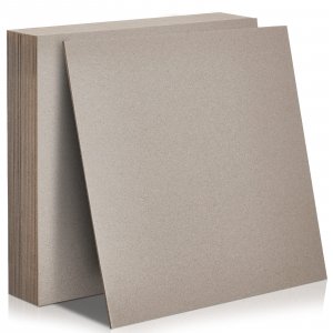 20 Pcs Book Board, Binders Board Chipboard Designer Bookboard Kraft Heavy Duty Chipboard Sheets Bookbinding Supplies for Book Binding Cover (Gray, 12 x 12 Inch 80PT)