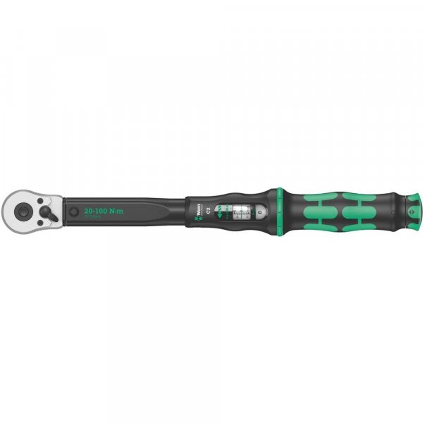 Wera 05075621001 Click-Torque C 2 Torque Wrench with Reversible Ratchet, 20-100 Nm, 1/2" x 20-100 Nm