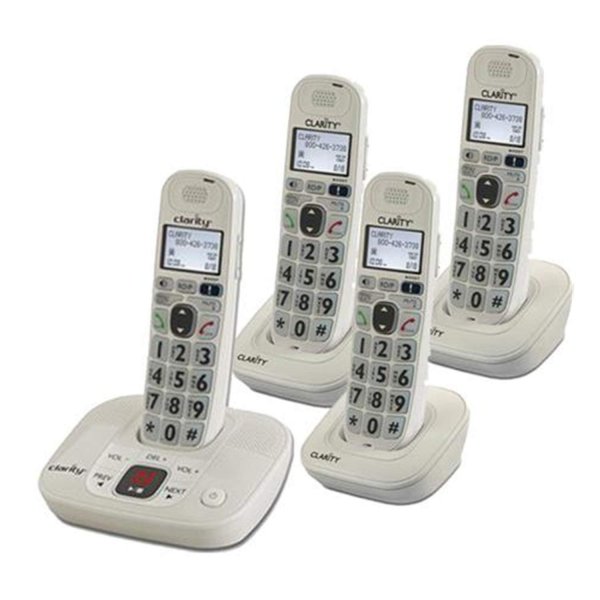 Clarity D712C3 DECT 6.0 Amp. Phone w/Answering Machine & 3 Expandable Handsets