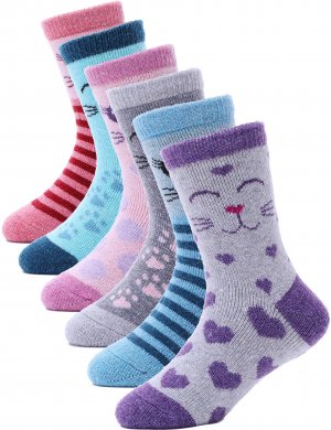 ANTSANG Kids Merino Wool Hiking Socks, Toddlers Boys Girls Crew Boot Socks
