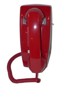 Cortelco 2554NDL-RD 255447-vba-ndl Wall No Dial Red