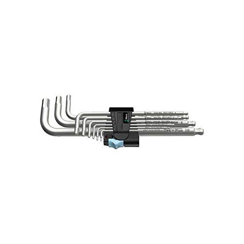 Wera 05022720001 Metric Allen Wrench Set, Stainless Steel (9-Piece)