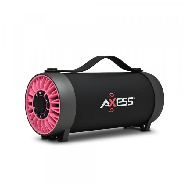 AXESS SPBT1056PK Portable Bluetooth Speaker w/USB FM AUX Rechargeable Battery