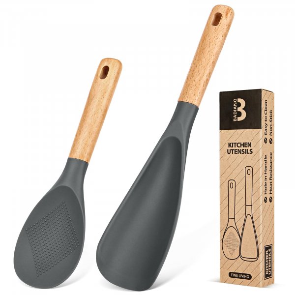 Badiano Cooking Spoon and Rice Scooper for Nonstick Cookware,Multi-function