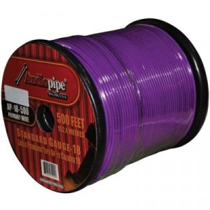 Audiopipe AP18500PL 500' Foot 18 Gauge Purple Primary Wire