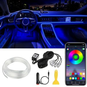 Interior Car LED Strip Lights APP Control, 5 in 1 RGB Ambient Lighting Kit
