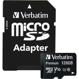 Verbatim 44085 128GB Premium microSDXC™ Card with Adapter