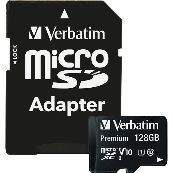 Verbatim 44085 128GB Premium microSDXC™ Card with Adapter