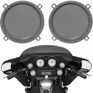 AC-MTORC 1996-2013 5.25" Batwing Fairing Mesh Speaker Grills Cover for Harley Touring Electra Glide Street Glide Trike Tri Glide Ultra Limited