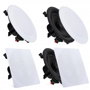 Pyle PDICBT286 8" Bluetooth Ceiling/Wall Speakers, 4 pk