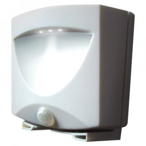 Maxsa 40341 Battery-Powered Motion-Activated LED Outdoor Night Light White