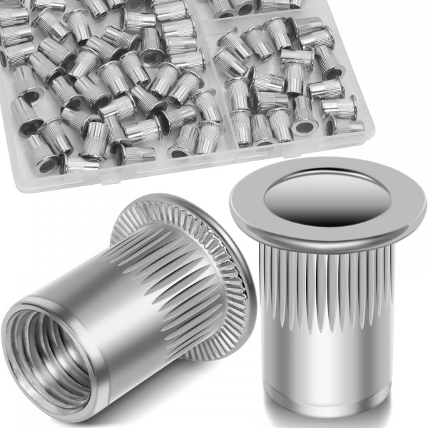 Vifmy M6-1.0 Rivet Nut,80Pcs Stainless Steel 304 Threaded Insert Rivnuts