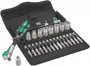 Wera 05004019001 8100 SA9 1/4" Drive Metal-Speed Ratchet & Socket Set 28pc