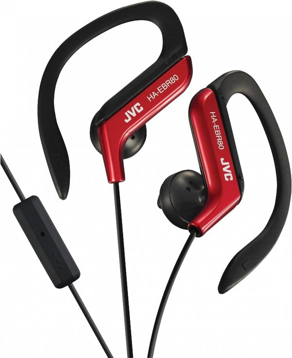 JVC HAEBR80R In-Ear Sports Headphones with Microphone & Remote (Red)