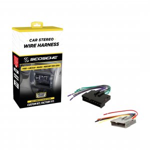 Scosche FD02B Stereo Wiring Harness Compatible with Select Non-Amplified 1985-2004 Ford, Lincoln, Mazda, Mercury and Nissan Vehicles - Car Stereo Harness - Check Vehicle List in Images for Your Model