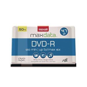 Maxell 638011 4.7GB 120-Minute DVD-Rs (50-ct Spindle)