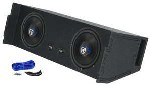 Qpower QBSUV12V Dual 12" Woofer Box 3rd Row Vented Downfire For 2007-14 Chevy