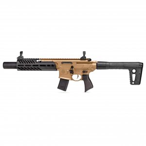 Sig Sauer MCX Rattler Canebrake .177 Caliber CO2-Powered Semi-Auto Pellet Air Rifle | Airgun with Flip-Up Sights and 30-Round Magazine for Shooting Training & Practice
