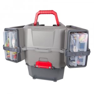 Plano PLAM80700 Kayak V-Crate Tackle Box System  Gray/Red