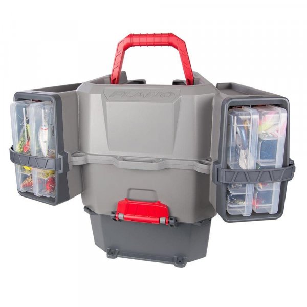 Plano PLAM80700 Kayak V-Crate Tackle Box System  Gray/Red