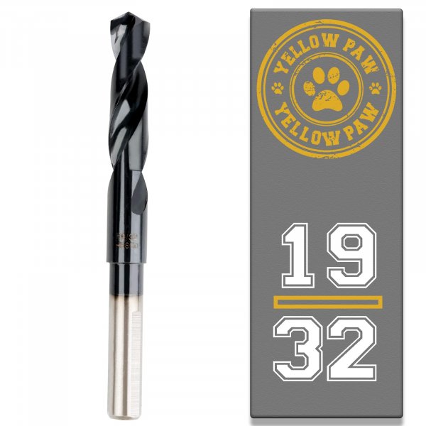 19/32 Inch Drill Bit for Metal - Industrial Grade M35 Cobalt Titanium Aluminum Nitrite - 19/32" Diameter & Total Length of 6" with Working Length of 3" Easily Drill Into Metal, Steel, & Aluminum