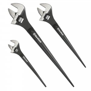DURATECH 3-Piece Adjustable Construction Spud Wrench Set, 8, 10, 12-inch