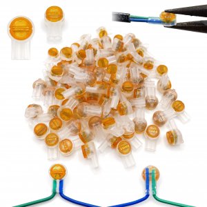 LIUJINCAN 100PCS UY2 K2 Network Cable Connectors, Telephone Wire Gel-Filled Connectors Waterproof Button