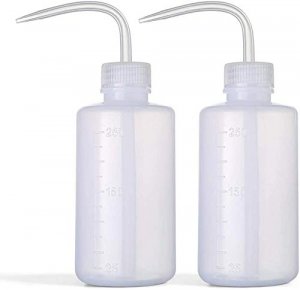 DONSTRAW Wash Bottle 2pcs 250ml/8oz Safety Bottles Watering Tools, Economy Plastic Squeeze with Narrow Mouth Scale Labels for Medical Succulent Cleaning Washing