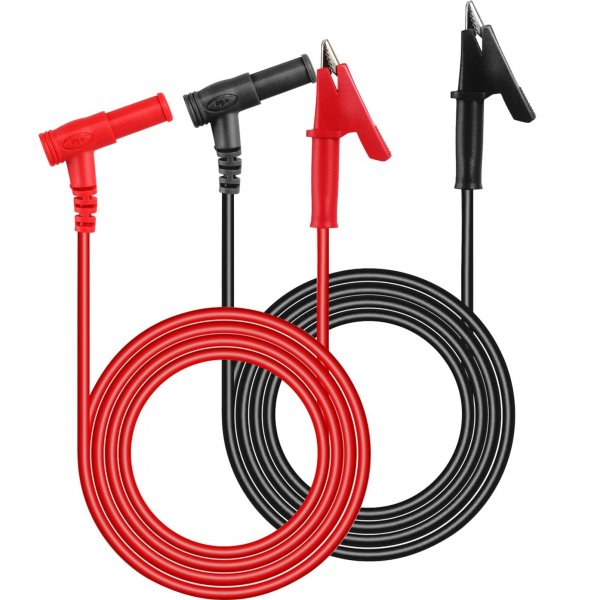 Multimeter Alligator Clips Test Leads,3Ft 600V/1000V Heavy Duty Banana Plug to Alligator Clips for Multimeter Test Leads for Fluke/AstroAI/INNOVA/Klein Meter Tester, Electrical Testing 2PCS