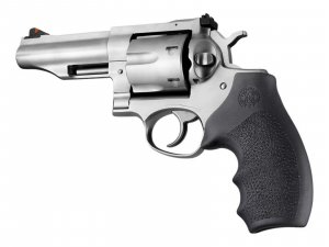 Hogue OverMolded Rubber Full Size Grip Ruger RedHawk Round Butt, Black - 86020
