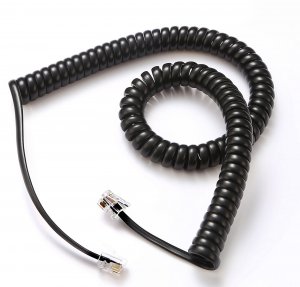 Comtrue Landline Phone Cords, Telephone Handset Cords, Black, 11.5ft uncoiled, 16" Coiled, 2 - Pack, Universally Compatible