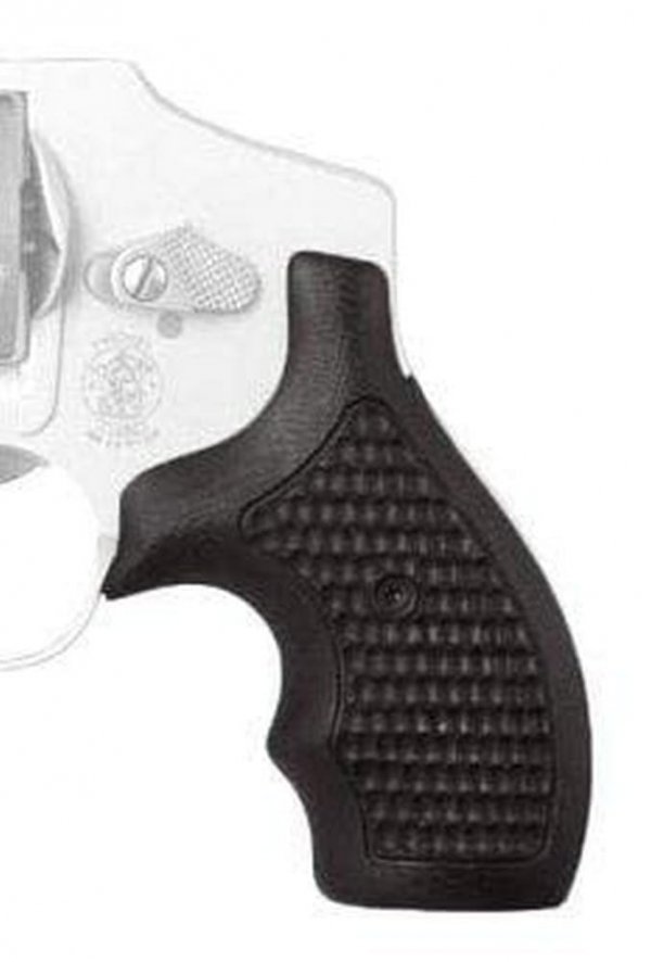 Hogue 61139 S&W J Frame Round Butt Bantam - Piranha - G10 Solid Black