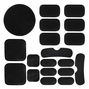 AOUTACC Universal Airsoft Helmet Pads, Helmet Replacement Foam Padding Kits Set Accessories Mats for Fast-Style/Mich/ACH/PASGT Helmet (EVA Foam, Black)