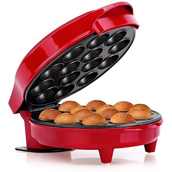 Holstein Housewares HF09014R Cake Pop Maker - Red Stainless Steel