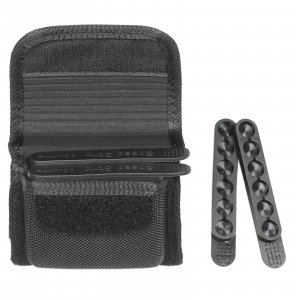 SdTacDuGe Molded Speed Strips Pouch with Pack of 4 Speed Strips,Molded Quickstrips Holder Pouch Hook and Loop Structure for Quick Flip Opening,Fits .30-30 .410 .44/45,458 Lott 6 Rounds