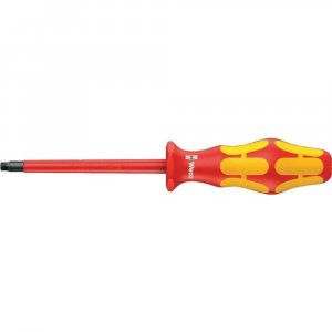 Wera 05004781001 Kraftform Plus VDE 168i Square Socket Insulated Screwdriver, #2 Head, 4" Blade Length