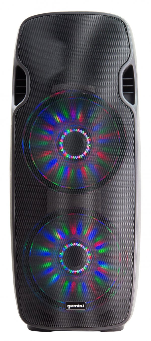 Gemini AS-215BLU-LT Dual 15" LED Bluetooth Powered Speaker