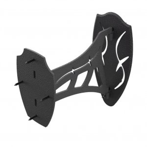 Skull Hooker Small/Medium Game Steel Powder-Coated Dual Shoulder Mount with 8-inch Swing Arm, Black
