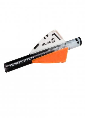 Nap NAP60034 Quikfletch 2 Hellfire Vane, White/Orange/Orange (6 pack)