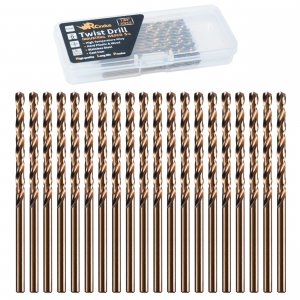 RCINDUS (20PCS) 7/64" Cobalt Drill Bit, HSS M35 Metal Drill Bits for Steel, Stainless Steel, Cast Iron, Hard Plastic and Wood