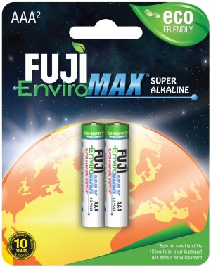 Fuji Enviromax 4400BP2 EnviroMax AAA Super Alkaline Batteries (2 Pack)